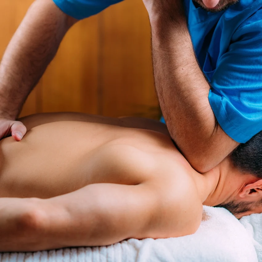 Illustrative therapeutic massage session
